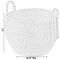 Decorative Round Wicker Woven Rope Storage Blanket Basket with Braided Handles
